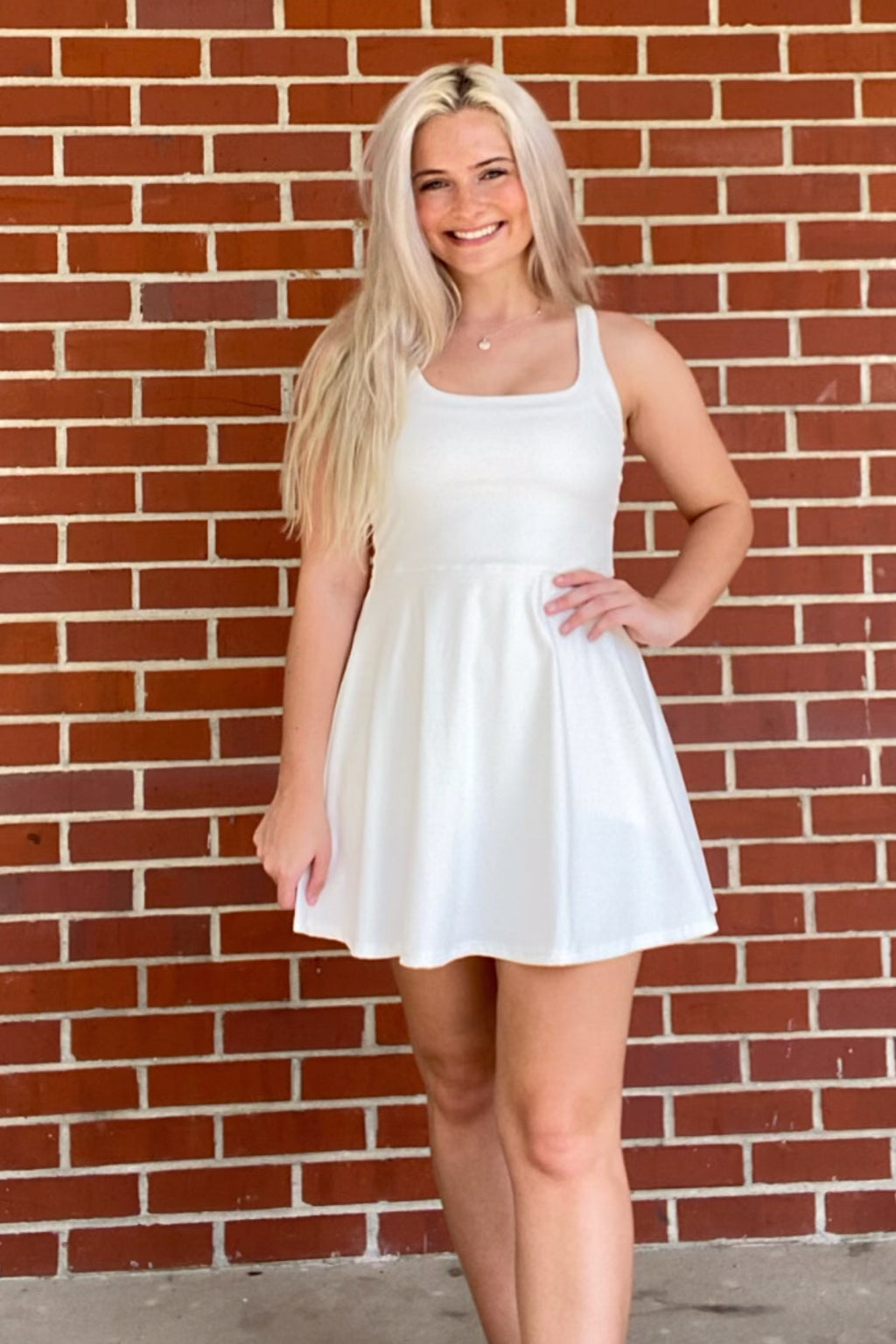 TCEC- Making Moves Athletic Dress-White – Simply Dixie Boutique