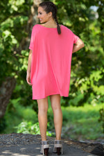 SALE-The Perfect Piko Short Sleeve Tunic-Coral