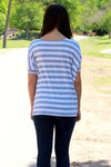 The Perfect Piko Short Sleeve Thick Stripe Top-Grey/White - Simply Dixie Boutique
 - 3