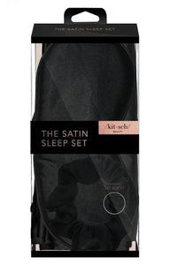 Kitsch-Satin Sleep Set-Black