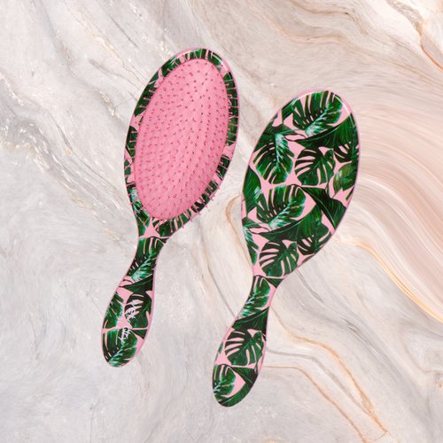 CALA Wet-n-Dry Detangling Hair Brush: Pink Pastel Marble