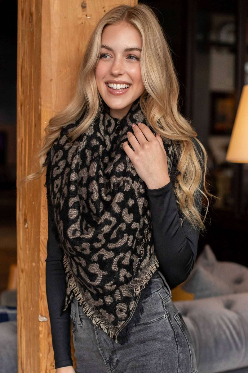 Leopard Blanket Scarf At Simply Dixie Boutique