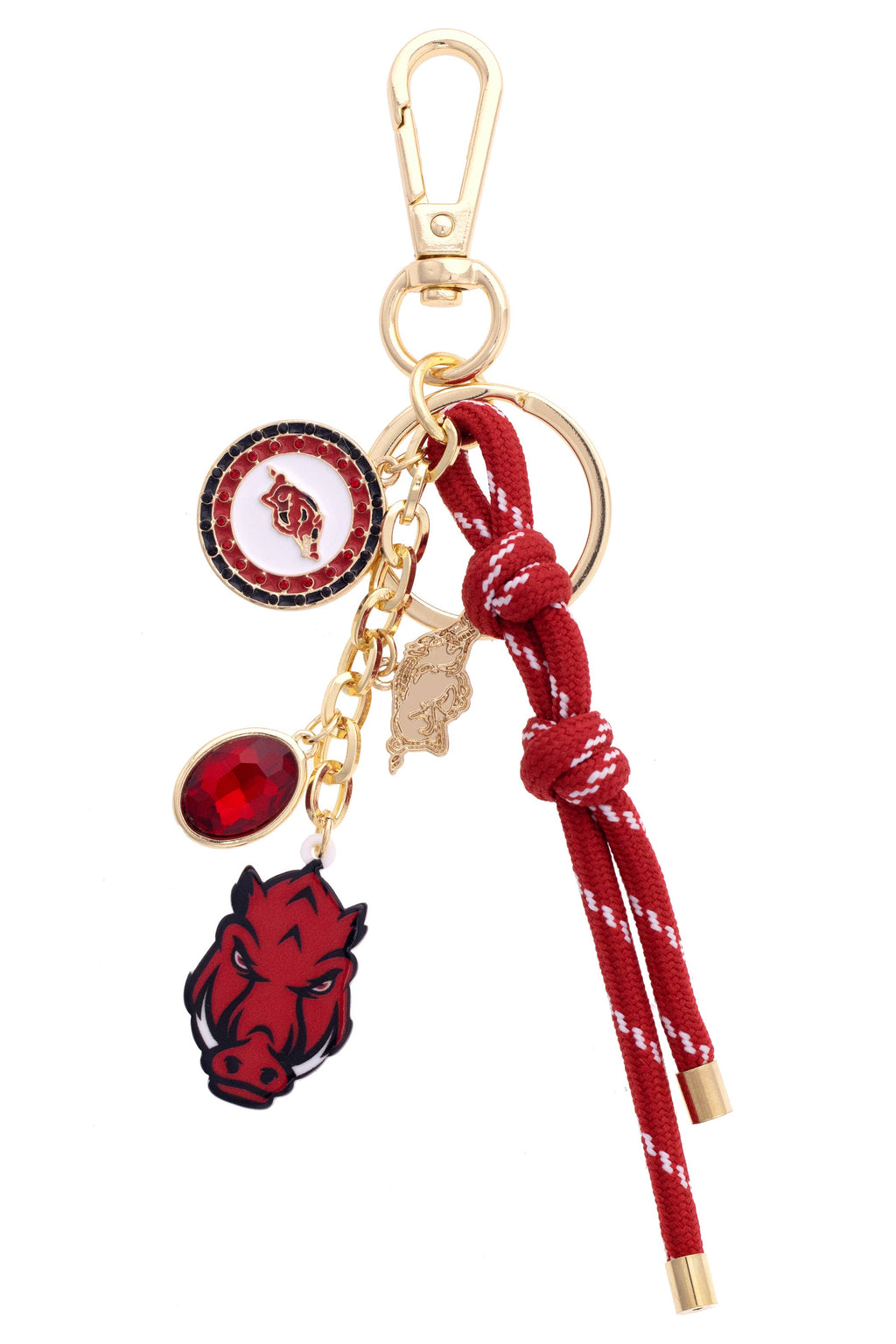 Canvas Style - Arkansas Razorbacks Cluster Bag Charm in Crimson ...