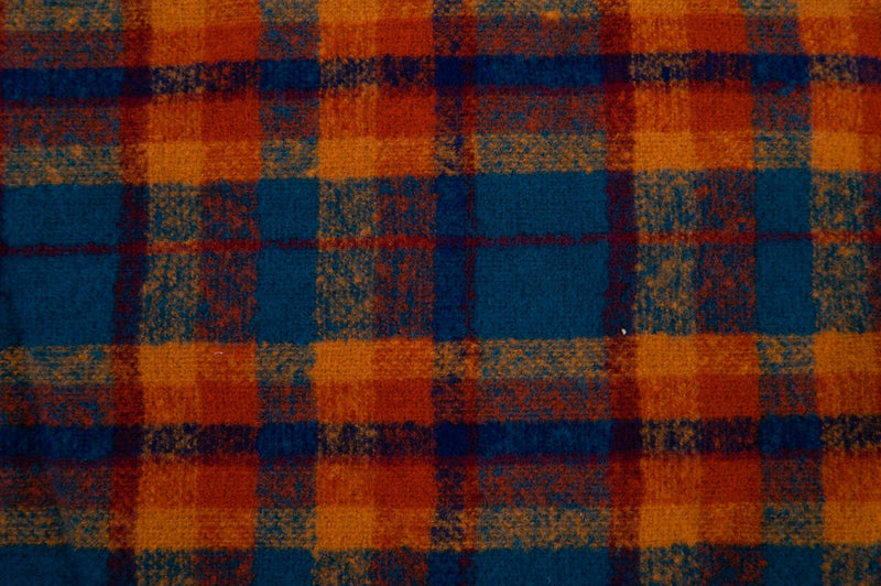Alta Multi Plaid Edge Fray Scarf-Teal/Rust