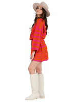 Lucca Couture-KIMMY RETRO SWEATER DRESS-SPICE/PINK