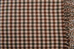 CLARINS MINI CHECK SCARF-OLIVE/GRN