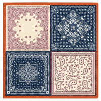 Patchwork Paisley Bandana Printed Square Scarf-Brown