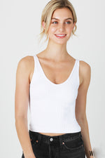 Nikibiki-Wide Ribbed Tank Top