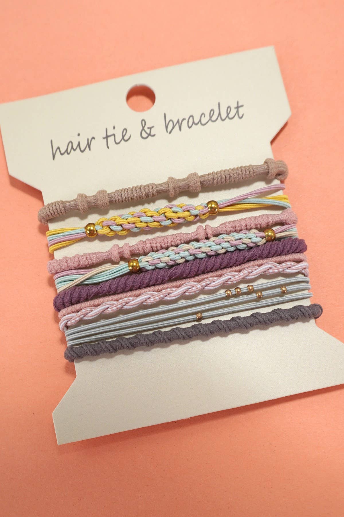 Boho Dual Function Knot Bracelet Hair Ties - Pastel