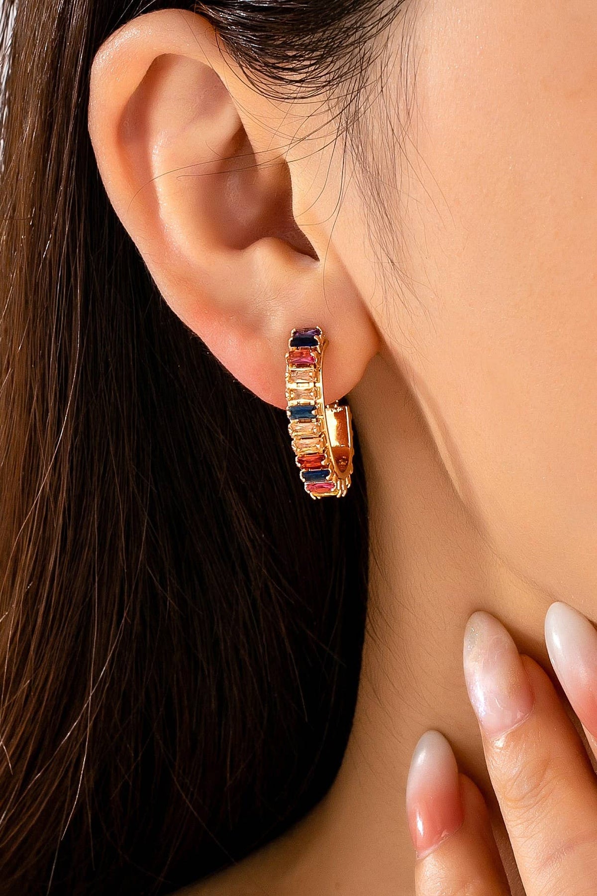 Baguette Colorful Earrings
