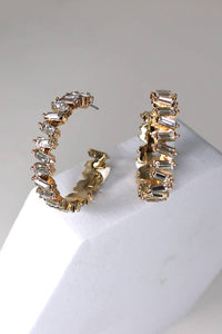 Baguette Hoop Earrings