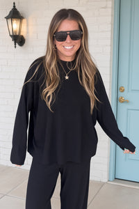 Zenana-Viscose Long Sleeve Sweater and Pants Set
