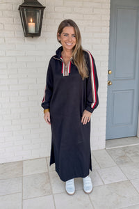 Black Scuba Maxi Dress