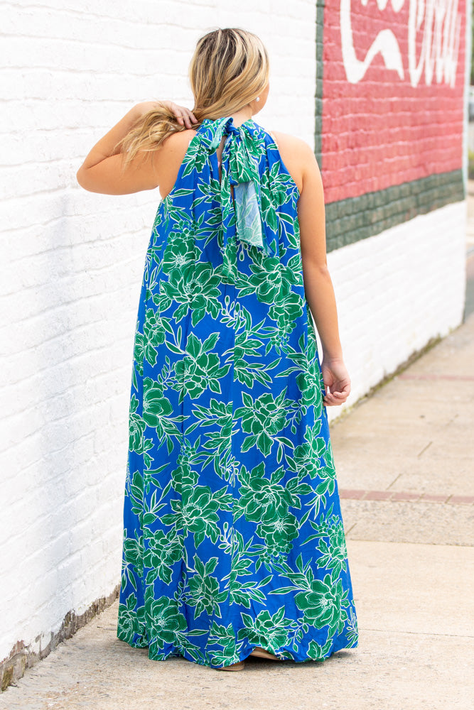 Sunday Stroll Dress-Royal