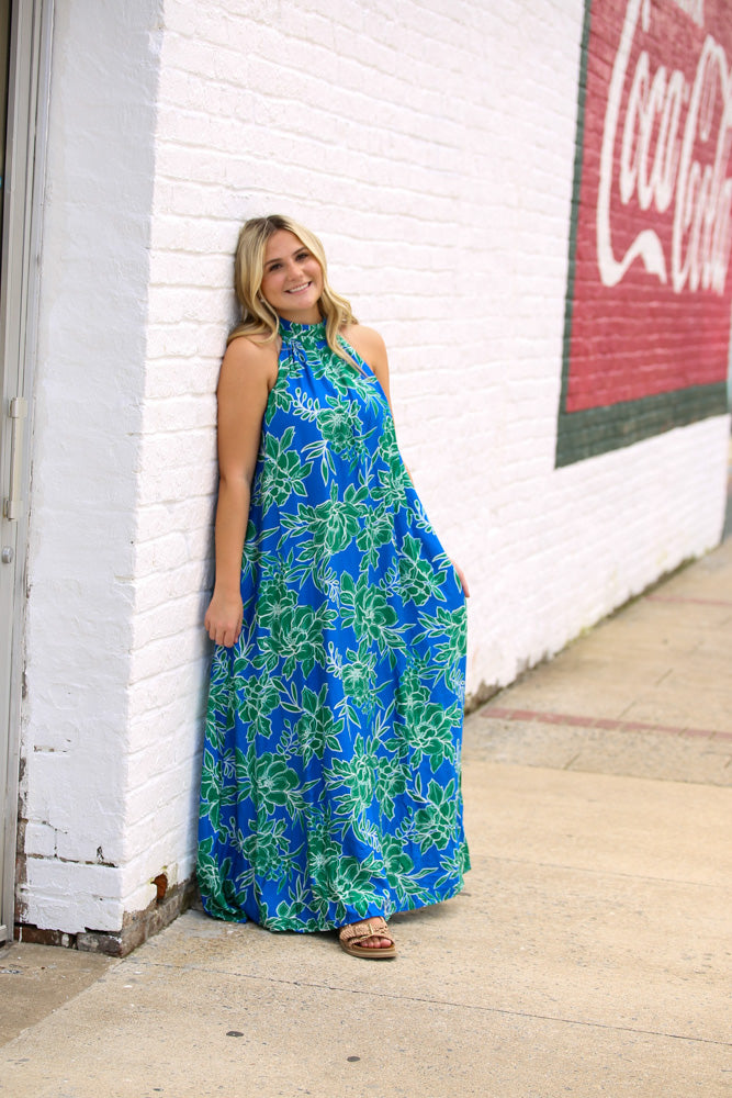 Sunday Stroll Dress-Royal