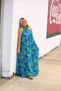 Sunday Stroll Dress-Royal