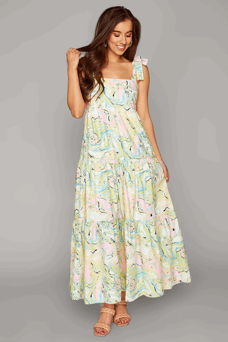 Buddy Love-Arlene Citron Marble Maxi Dress