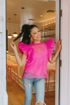 Buddy Love-Kaycee Top-Hot Pink