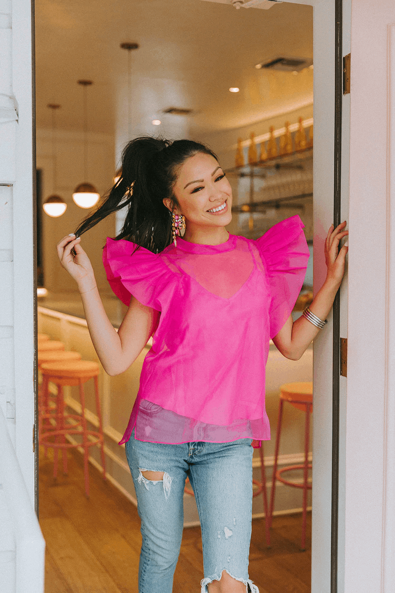 Buddy Love-Kaycee Top-Hot Pink