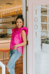 Buddy Love-Kaycee Top-Hot Pink