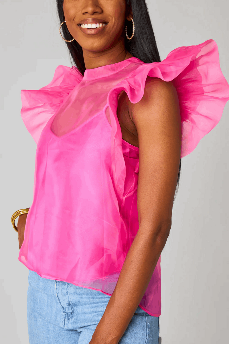 Buddy Love-Kaycee Top-Hot Pink