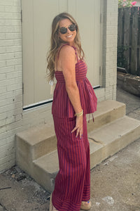 Come As You Are Pants Set-Plum
