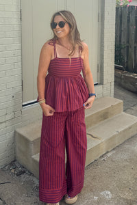 Come As You Are Pants Set-Plum