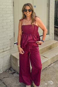 Come As You Are Pants Set-Plum