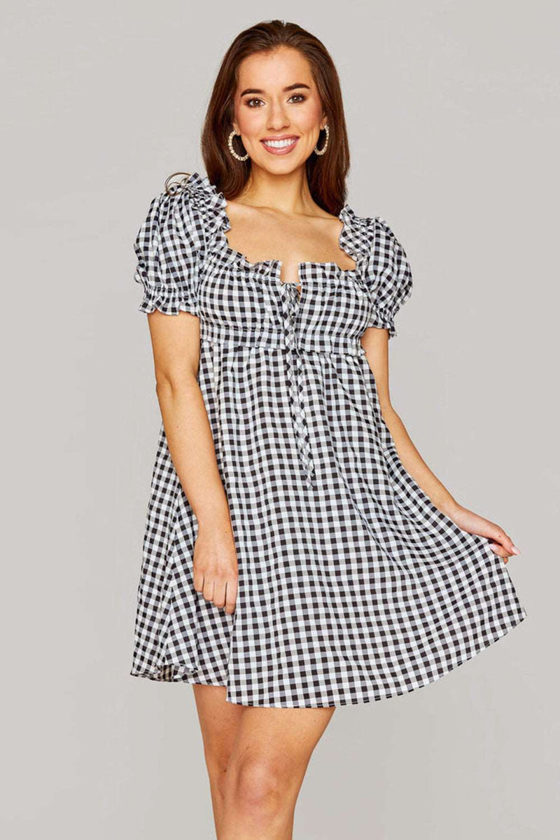 SALE-Buddy Love-Jac Dress-Black Plaid