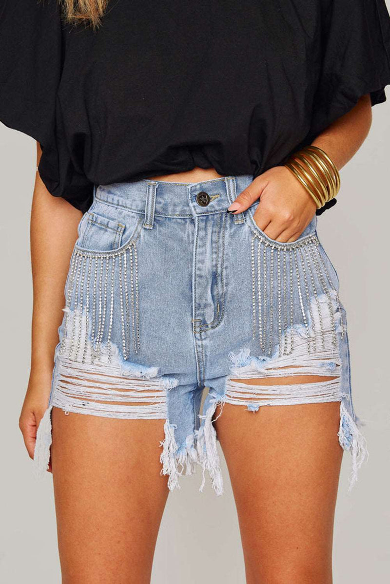 SALE-Buddy Love-Elvis Shorts-Light Wash