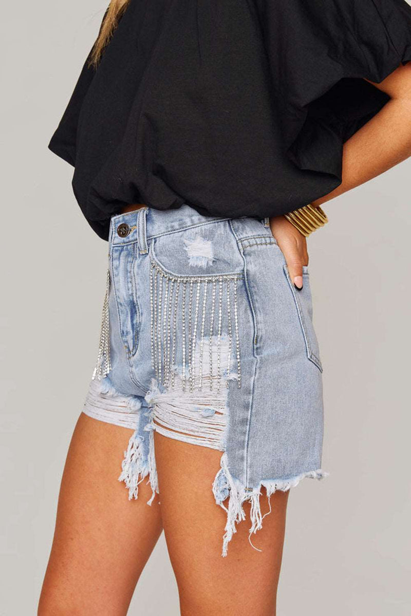 SALE-Buddy Love-Elvis Shorts-Light Wash