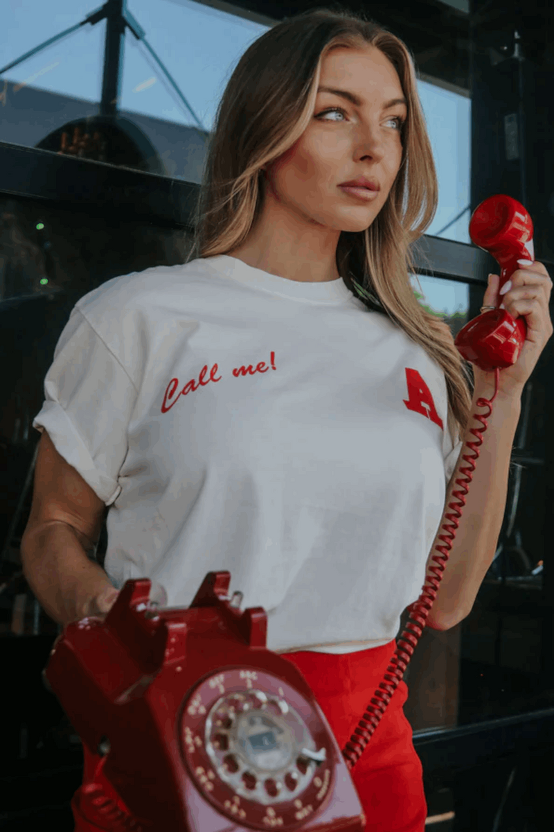 Charlie Southern-Call Me Hog Tee-Off White