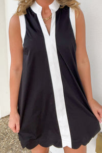 Similar Interest Sleeveless Shift Dress - Black