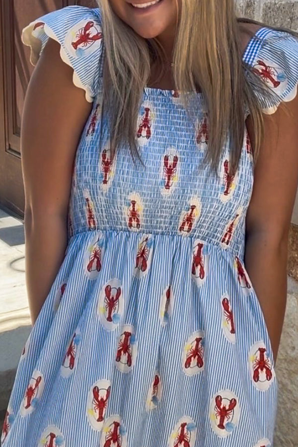 THML Lobster Maxi Dress Close