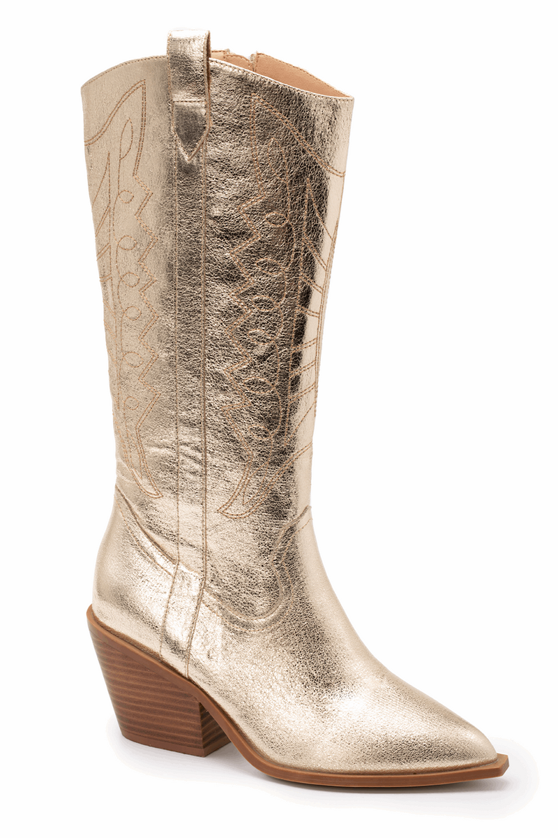 Corky's Footwear-Howdy Boots-Gold Metallic