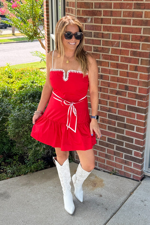 Day + Moon Red Dress Perfect for Gameday | Simply Dixie Boutique Small Day + Moon Red Dress Perfect for Gameday | Simply Dixie Boutique Small