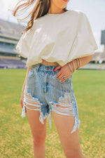 SALE-Buddy Love-Elvis Shorts-Light Wash