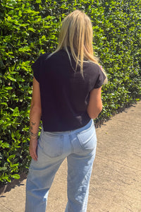 Entro Black Mock Neck Top Back