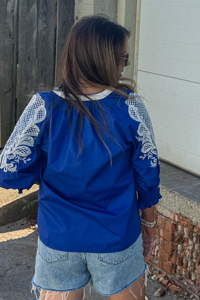 Entro Clothing Blue Top Back