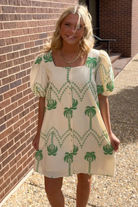 Destined For Vacation Dress-Ecru
