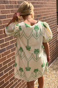 Destined For Vacation Dress-Ecru