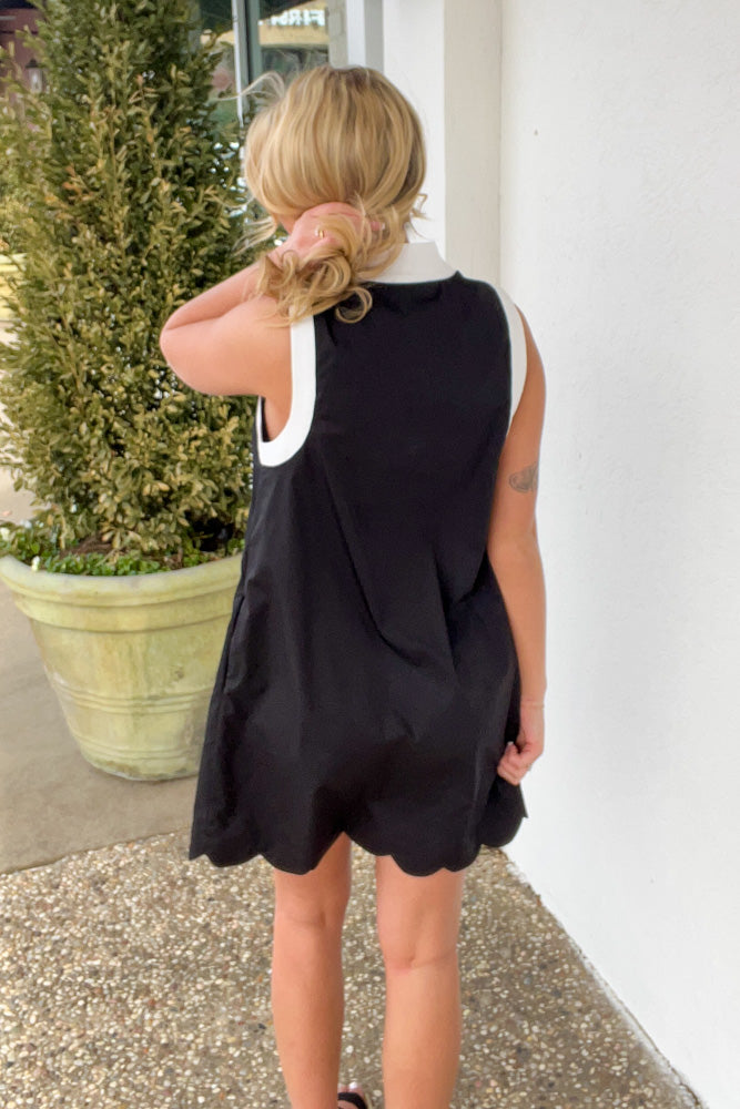 Similar Interest Sleeveless Shift Dress - Black