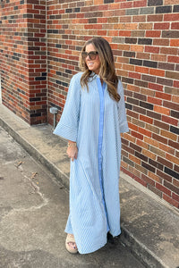 Entro Striped Flowy Maxi Dress