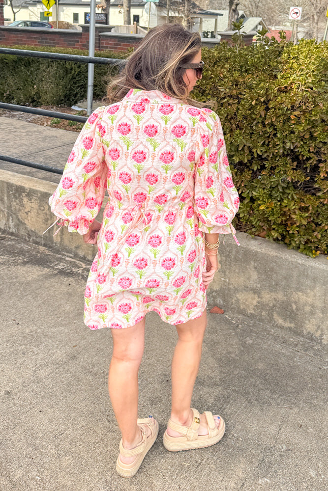 Entro Cinched waist Floral Dress