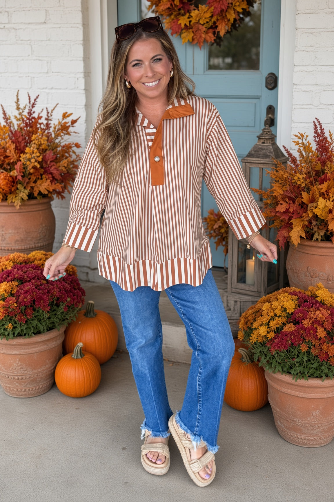 Entro Pearl Button Top