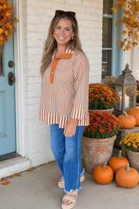 Entro Pearl Button Top Caramel Side