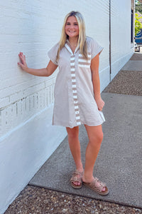 Effortless Look Dress-Taupe
