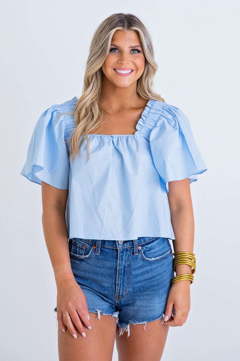 Let's Have Brunch Top - Blue