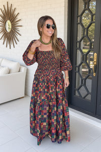 Fall Plaid Maxi Dress TCEC
