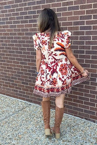 Fate Brand Fall Floral Dress Back